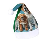 Rrtsmsgh Glitter Sequin Christmas Hat Funny Soft Xmas Cap Adult, Many Dogs Santa Hat for New Year Party