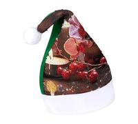 Rrtsmsgh Glitter Sequin Christmas Hat Funny Soft Xmas Cap Adult, Orchid Stone Red Candles Santa Hat for New Year Party