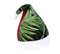 Rrtsmsgh Glitter Sequin Christmas Hat Funny Soft Xmas Cap Adult, Palm Tree Leaves Santa Hat for New Year Party