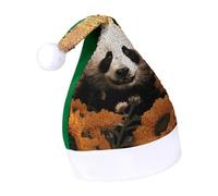 Rrtsmsgh Glitter Sequin Christmas Hat Funny Soft Xmas Cap Adult, Panda And Sunflower Santa Hat for New Year Party