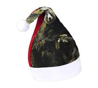 Rrtsmsgh Glitter Sequin Christmas Hat Funny Soft Xmas Cap Adult, Panda Tree Santa Hat for New Year Party