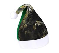 Rrtsmsgh Glitter Sequin Christmas Hat Funny Soft Xmas Cap Adult, Panda Tree Santa Hat for New Year Party