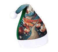 Rrtsmsgh Glitter Sequin Christmas Hat Funny Soft Xmas Cap Adult, Paper Cutting Painting Santa Hat for New Year Party