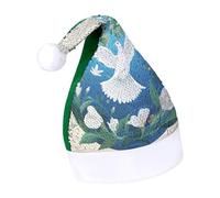 Rrtsmsgh Glitter Sequin Christmas Hat Funny Soft Xmas Cap Adult, Peace on Earth Santa Hat for New Year Party, Green-style