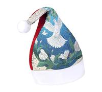 Rrtsmsgh Glitter Sequin Christmas Hat Funny Soft Xmas Cap Adult, Peace on Earth Santa Hat for New Year Party, Red-style
