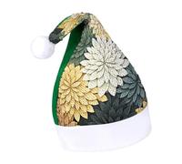 Rrtsmsgh Glitter Sequin Christmas Hat Funny Soft Xmas Cap Adult, Petals Garden Leaves Santa Hat for New Year Party