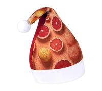Rrtsmsgh Glitter Sequin Christmas Hat Funny Soft Xmas Cap Adult, Pile of Grapefruit Slices Santa Hat for New Year Party