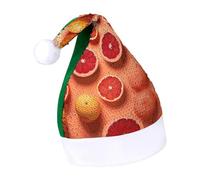 Rrtsmsgh Glitter Sequin Christmas Hat Funny Soft Xmas Cap Adult, Pile of Grapefruit Slices Santa Hat for New Year Party