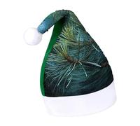 Rrtsmsgh Glitter Sequin Christmas Hat Funny Soft Xmas Cap Adult, Pine Tree Green Needles Santa Hat for New Year Party