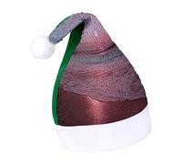 Rrtsmsgh Glitter Sequin Christmas Hat Funny Soft Xmas Cap Adult, Purple Moon Santa Hat for New Year Party