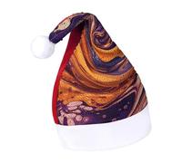 Rrtsmsgh Glitter Sequin Christmas Hat Funny Soft Xmas Cap Adult, Purple Tie Dye Fabric Santa Hat for New Year Party