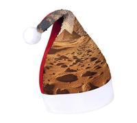 Rrtsmsgh Glitter Sequin Christmas Hat Funny Soft Xmas Cap Adult, Pyramid Africa Desert Santa Hat for New Year Party