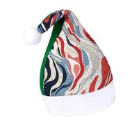 Rrtsmsgh Glitter Sequin Christmas Hat Funny Soft Xmas Cap Adult, Red And White Santa Hat for New Year Party