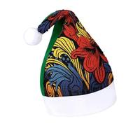 Rrtsmsgh Glitter Sequin Christmas Hat Funny Soft Xmas Cap Adult, Red And Yellow Style Santa Hat for New Year Party