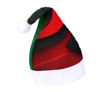 Rrtsmsgh Glitter Sequin Christmas Hat Funny Soft Xmas Cap Adult, Red Black Santa Hat for New Year Party