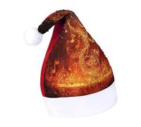 Rrtsmsgh Glitter Sequin Christmas Hat Funny Soft Xmas Cap Adult, Red Flame Music Note Santa Hat for New Year Party