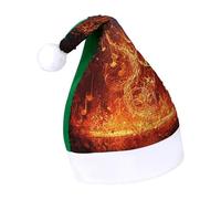 Rrtsmsgh Glitter Sequin Christmas Hat Funny Soft Xmas Cap Adult, Red Flame Music Note Santa Hat for New Year Party