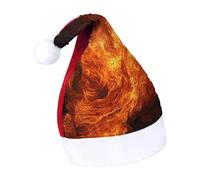 Rrtsmsgh Glitter Sequin Christmas Hat Funny Soft Xmas Cap Adult, Roaring Flame Santa Hat for New Year Party