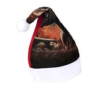 Rrtsmsgh Glitter Sequin Christmas Hat Funny Soft Xmas Cap Adult, Romantic Mustang Santa Hat for New Year Party