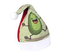 Rrtsmsgh Glitter Sequin Christmas Hat Funny Soft Xmas Cap Adult, Rope Skipping Fruit Santa Hat for New Year Party
