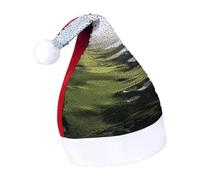 Rrtsmsgh Glitter Sequin Christmas Hat Funny Soft Xmas Cap Adult, Seaside Golf Course Santa Hat for New Year Party