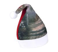 Rrtsmsgh Glitter Sequin Christmas Hat Funny Soft Xmas Cap Adult, Secret Garden Santa Hat for New Year Party