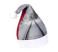 Rrtsmsgh Glitter Sequin Christmas Hat Funny Soft Xmas Cap Adult, Snowy Train Tracks Santa Hat for New Year Party, Red-style