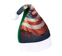 Rrtsmsgh Glitter Sequin Christmas Hat Funny Soft Xmas Cap Adult, Stars And Stripes Santa Hat for New Year Party