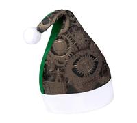 Rrtsmsgh Glitter Sequin Christmas Hat Funny Soft Xmas Cap Adult, Steampunk Mechanical Gears Santa Hat for New Year Party