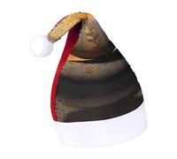 Rrtsmsgh Glitter Sequin Christmas Hat Funny Soft Xmas Cap Adult, Sunrise Landscape Zen Stone Santa Hat for New Year Party