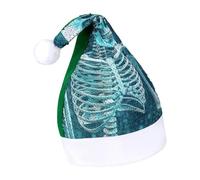 Rrtsmsgh Glitter Sequin Christmas Hat Funny Soft Xmas Cap Adult, The Skeleton of Color Space Santa Hat for New Year Party