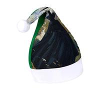 Rrtsmsgh Glitter Sequin Christmas Hat Funny Soft Xmas Cap Adult, The Witch of Darkness Santa Hat for New Year Party