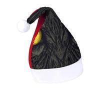 Rrtsmsgh Glitter Sequin Christmas Hat Funny Soft Xmas Cap Adult, Two Yellow Eyes Santa Hat for New Year Party