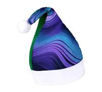 Rrtsmsgh Glitter Sequin Christmas Hat Funny Soft Xmas Cap Adult, Wavy Purple Santa Hat for New Year Party