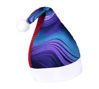 Rrtsmsgh Glitter Sequin Christmas Hat Funny Soft Xmas Cap Adult, Wavy Purple Santa Hat for New Year Party