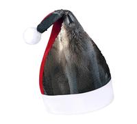 Rrtsmsgh Glitter Sequin Christmas Hat Funny Soft Xmas Cap Adult, Wolf Tribe Santa Hat for New Year Party