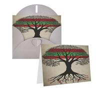 Rrtsmsgh Greeting Cards Palestinian Flag Blank Greeting Cards With Envelopes For All Occasion Cards, Friendship Anniversary Cards