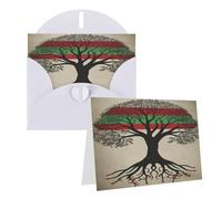 Rrtsmsgh Greeting Cards Palestinian Flag Blank Greeting Cards With Envelopes For All Occasion Cards, Friendship Anniversary Cards