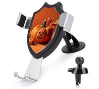 Rrtsmsgh Happy Thanksgiving Day Pumpkin Car Phone Holder, Universal Adjustable Auto Phone Holder - Strong Suction Cup, Air Vent Cellphone Stand Car Mount for 4-6 Inch Phones
