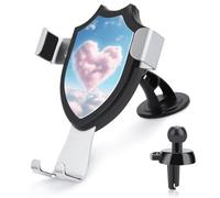Rrtsmsgh Heart Shaped Cloud Car Phone Holder, Universal Adjustable Auto Phone Holder - Strong Suction Cup, Air Vent Cellphone Stand Car Mount for 4-6 Inch Phones