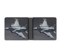 Rrtsmsgh Jet Fighter Wallet for Men & Women Ultra Slim PU Leather Bifold Wallet, Credit Card Holder for Travel