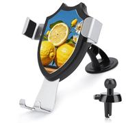 Rrtsmsgh Lemon and Flower Car Phone Holder, Universal Adjustable Auto Phone Holder - Strong Suction Cup, Air Vent Cellphone Stand Car Mount for 4-6 Inch Phones