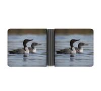 Rrtsmsgh Loon Birds Wallet for Men & Women Ultra Slim PU Leather Bifold Wallet, Credit Card Holder for Travel