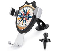 Rrtsmsgh Maritime Sailboat Compass Car Phone Holder, Universal Adjustable Auto Phone Holder - Strong Suction Cup, Air Vent Cellphone Stand Car Mount for 4-6 Inch Phones