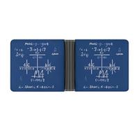 Rrtsmsgh Math Formula Wallet for Men & Women Ultra Slim PU Leather Bifold Wallet, Credit Card Holder for Travel