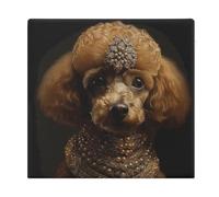 Rrtsmsgh Memory Foam Seat Cushion 13.8x15in, Poodle Puppy Chair Pad with Removable Cover Comfortable Chair Cushion for Dining Chairs Office Car Wheelchair, Home Kitchen Pet Mat