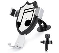 Rrtsmsgh Music Note Print Car Phone Holder, Universal Adjustable Auto Phone Holder - Strong Suction Cup, Air Vent Cellphone Stand Car Mount for 4-6 Inch Phones