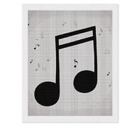 Rrtsmsgh Music Note Print Diamond Painting for Adults, Vertical Square 5D Diamond Painting Kit, DIY Full Drill Crafts Kits for Home Wall Decor, 16"x20"