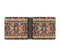 Rrtsmsgh Native Patterns Wallet for Men & Women Ultra Slim PU Leather Bifold Wallet, Credit Card Holder for Travel