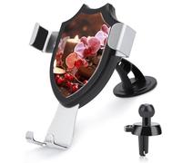 Rrtsmsgh Orchid Stone Red Candles Car Phone Holder, Universal Adjustable Auto Phone Holder - Strong Suction Cup, Air Vent Cellphone Stand Car Mount for 4-6 Inch Phones
